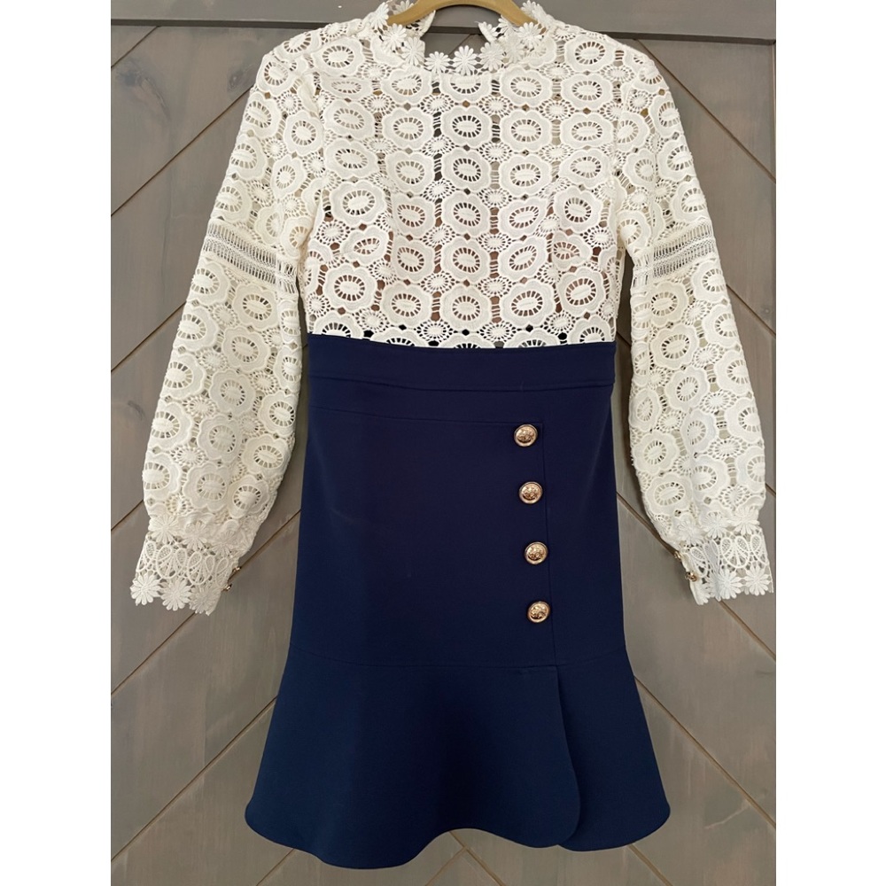 Self-Portrait guipere lace dress